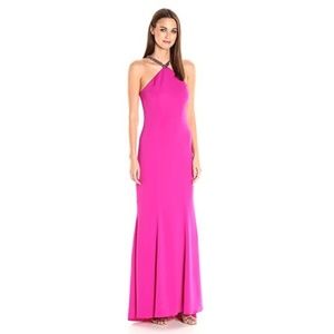 carmen marc valvo // fuschia evening gown